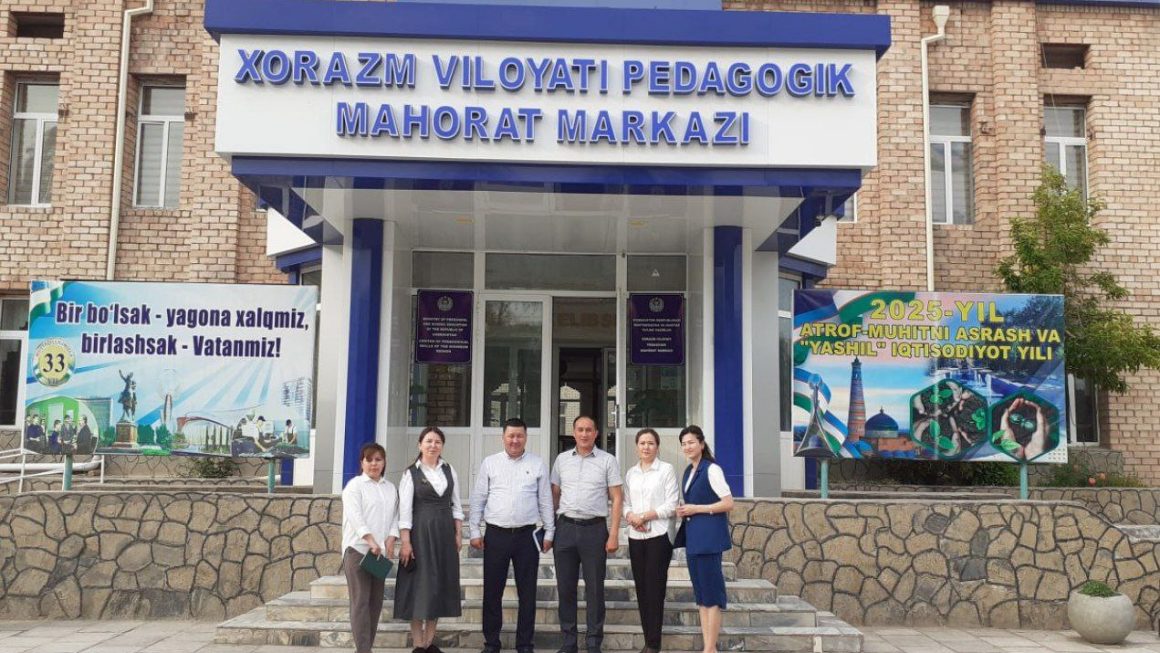 “Pedagogikalıq birge islesiw hám tájiriybe almasıw tiykarında oqıw-metodikalıq processlerdi jetilistiriw: Qaraqalpaqstan hám Xorezm Pedagogikalıq sheberlik orayları arasındaǵı xızmet saparı sheńberinde ámelge asırılǵan baslamalar”