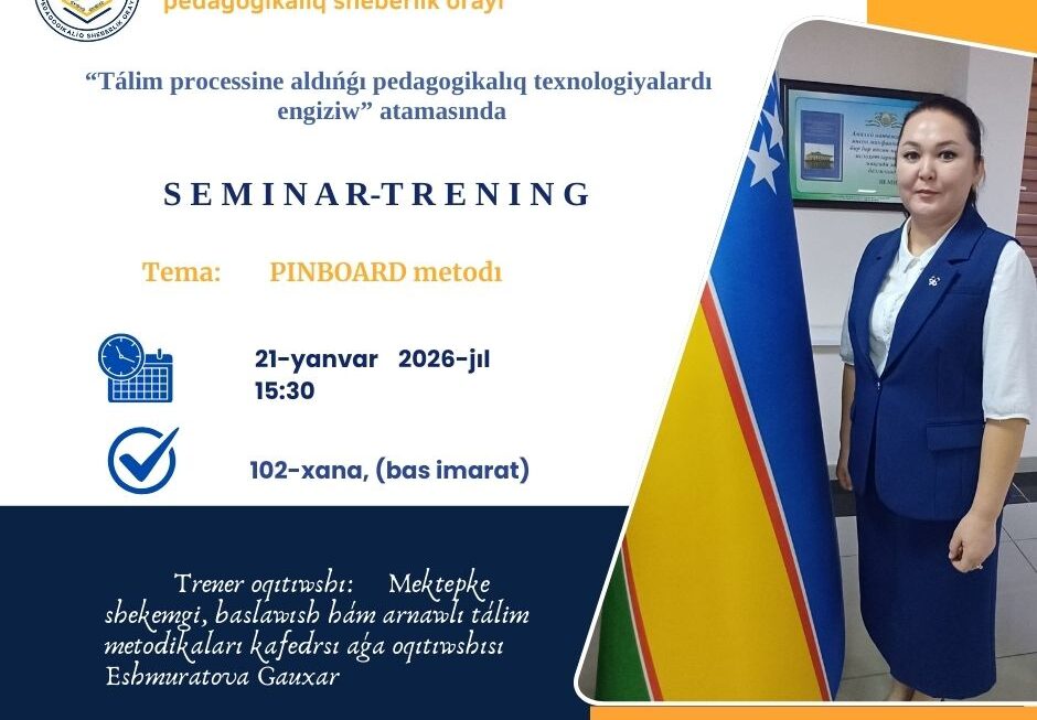 Ta’lim jarayoniga ilg‘or pedagogik texnologiyalarni joriy etish