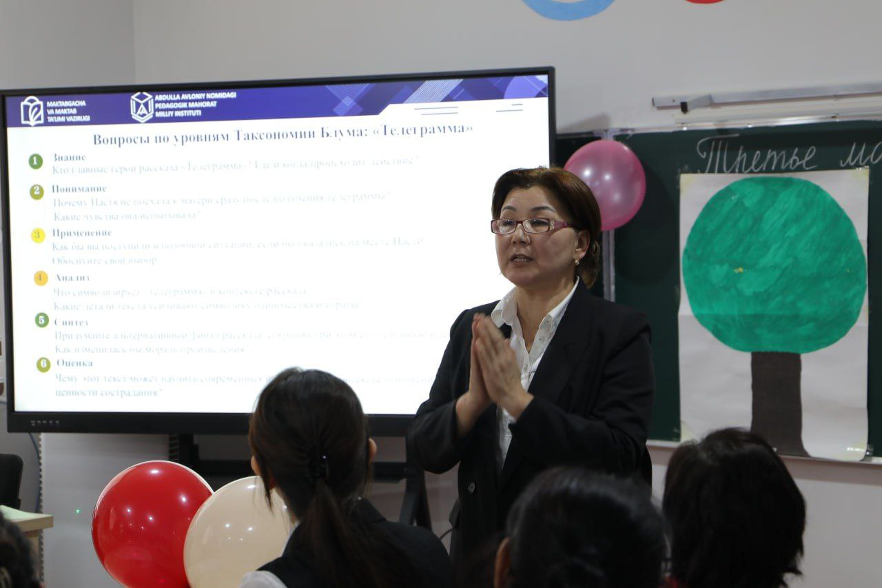 #press_tur Nókistegi 53-mektepte ashıq sabaq hám metodikalıq birge islesiw kórsetildi