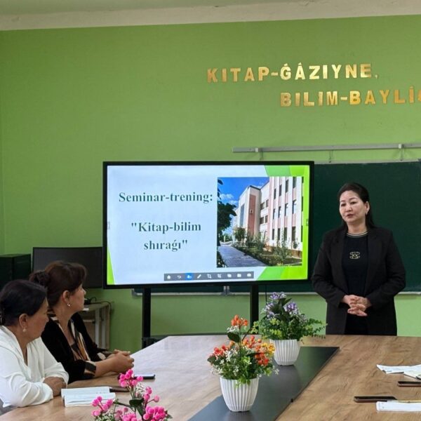 #seminar  Moynaqta kitapxanashılar ushın respublikalıq oqıw-seminarı ótkerildi